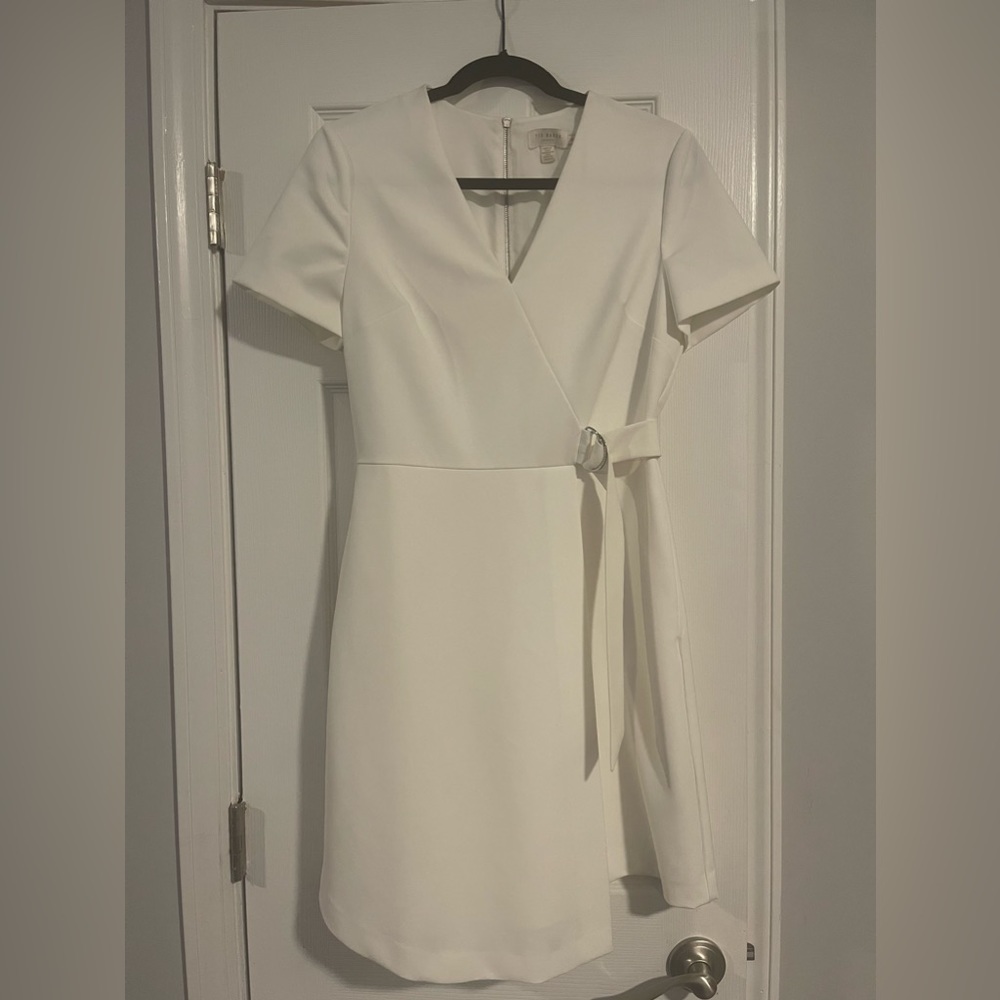 Ted Baker London - Marimel Wrap Front Skater Dress - White - Size 2 -New No Tags